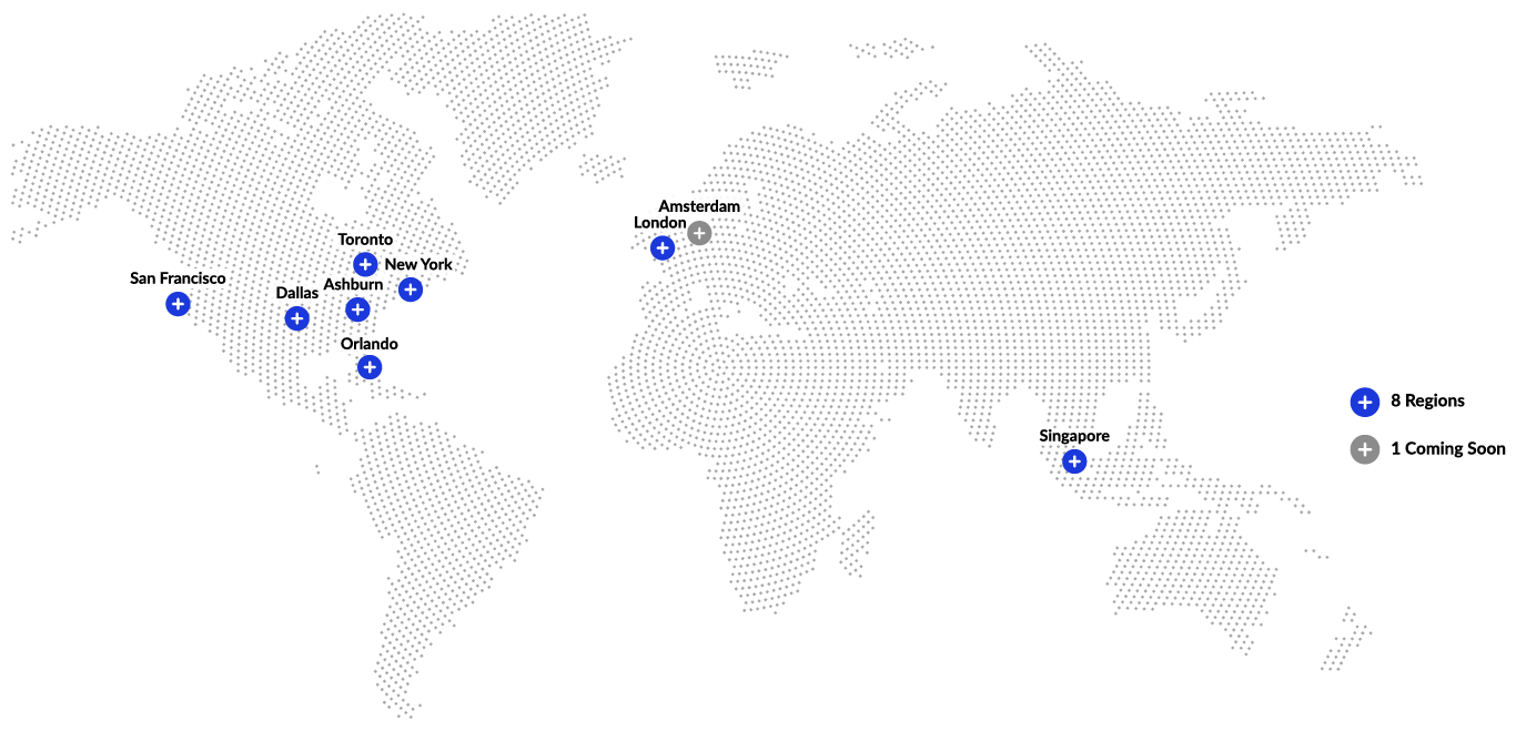 Mapa de datacenters